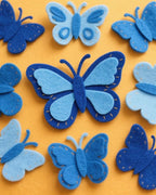 Blue Stiff Felt Sheets for Craftes, 24 Pcs 8 x 12 Inch 1mm Stiff Felt Fabric Sheet Assorted Blue Colors for Craft Supplies