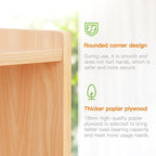 OOOK Montessori Shelf 5-Section Wooden Storage Cabinet, 2-Shelf Toy Organizers and Storage, Kids Classroom Organizer, Playroom, Daycare and Preschool