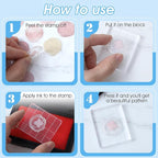 6 Pcs Acrylic Stamping Blocks,Clear Acrylic Stamp Block,Acrylics Blocks for Stamping,with Grid Lines for Scrapbooking Crafts Card Making, Assorted Sizes