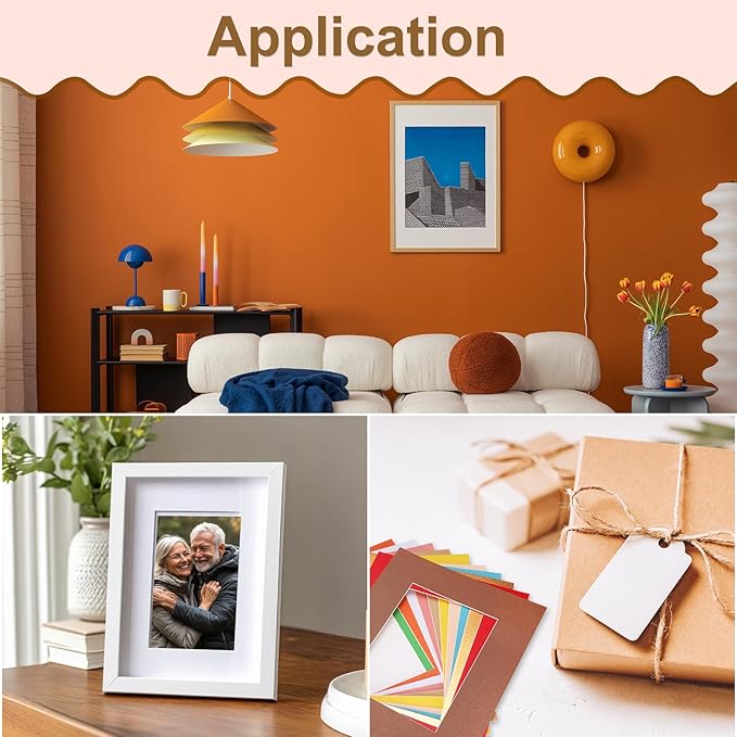uxcell Picture Mats, 8 x 10 Mat Board Center for 5 x 7 Pictures Acid Free White Core Bevel Cut Frame Mattes with Backing for Display Art Measuring, White