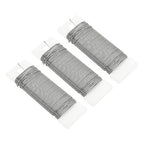 MECCANIXITY 114 Yards/345 Feet Metal Floral Wire 21 Gauge Silver Tone Flexible Paddle Thin Floral Wires for Craft, Christmas Wreath, Flower Arrangement, Wedding, Total 3 Roll
