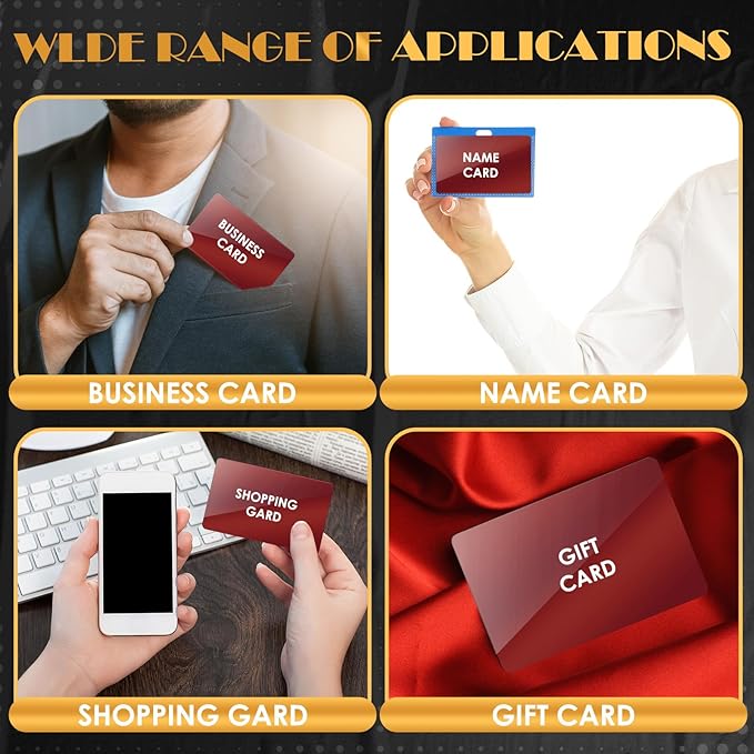 weparmeety 100 Pcs Metal Engraving Blanks Aluminum Sheet Laser Engraving Business Card Multipurpose Engraving DIY Gift Cards 86 x 54 x 0.21 mm (Red)