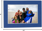 Poster Palooza 8x10 Mat Bevel Cut for 5.5x8.5 Photos - Acid Free Bottle Blue Precut Matboard - For Pictures, Photos, Framing - 4-ply Thickness
