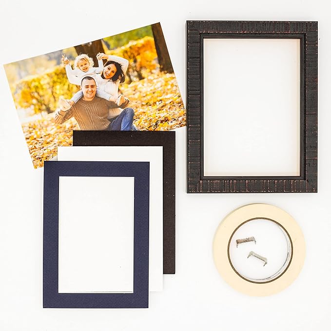 6x8 Mat for 8x10 Frame - Precut Mat Board Acid-Free Show Kit with Backing Board, and Clear Bags Navy 6x8 Photo Matte Made to Fit a 8x10 Picture Frame Matboard for Framing, Pack of 10 Mats