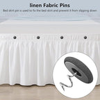 12 Colors Fabric Covered Button Twist Pins Dust Ruffle Pins- for Sofa，Upholstery，Armchair Caddies, Armrest Covers,Bed Skirts, Slipcovers, Headliners (Dark Grey, 24)