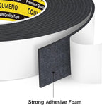 EVA Single-Sided Adhesive Foam Tape, Single-Sided Sealing Strip Foam Pad Sponge Tape Window Weatherproof, Self-Adhesive Insulation Sealing Tape 1.2inX9.84FT