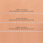 WUTA Leather Waxed Thread Round Polyester Sewing Threads with 12 Pcs Needles and Storage Bag Leather Craft Hand Stitching Line DIY Bracelet Thread Repair Work Cord (0.55mm