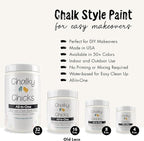 Chalky Chicks All-in-One Chalk Paint for Furniture or Cabinet - 8 Fl Oz - Matte Finish Old Lace (Off White) for Metal, Wood Furniture Paint - No Sanding All-in-One for Home Decor & Crafts, USA Made