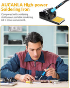 Soldering Iron Kit, 100W High Power Soldering Iron, Fast Heating, Digital Display Temperature Control Accurate 356°F-896°F, Portable Soldering Kit with Protective Cap, Automatic Sleep Mode