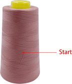 Tortoise 4 Cones of 3000 Yards Each Spool Thread for All Purpose Sewing - 100% Polyester for Serger Overlock Quilting Machine 40S/2 Rubber Red