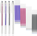 20 Pcs Heat Erasable Pens for Fabric 4 Colors Heat Erasable Fabric Marking Pens for Sewing Quilting Embroidery Dressmaking