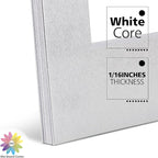 Mat Board Center, Pack of 10, 11x14 Silver Color Mats for 8x10 Pictures, Photos- Bevel Cut, Acid Free, 4-ply Thickness, White Core