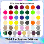 HTVRONT HTV Heat Transfer Vinyl Bundle - 100 Pack 12 * 10in Heat Transfer Vinyl for T-Shirt, 43 Assorted Colors HTV Vinyl Bundle for All Cutter Machine, Easy to Cut & Weed & Transfer Iron on Vinyl