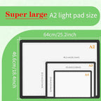 Phylosal Rechargeable A2 Light Pad for Diamond Painting 25.2''x18.4'', Magnetic Tracing Light Box for Drawing, Diamond Art Light Board with Side Button, Wireless LED Light Table for Sketching, Design