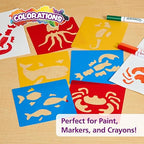 Sea Life Washable Plastic Stencils - Set of 6