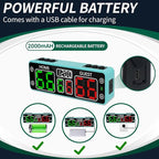 YZ Upgraded Digital Scoreboard with Timer, Mini Magnetic Electronic Scoreboard, LED Portable Scoreboard Basketball, Cornhole Score Keeper for Indoor&Outdoor Games