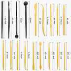 Clay Tools, 18pcs DIY Plastic Pottery Tool Kit for Polymer, Modeling, Air Dry Clay, Sculpting Tools Dotting Ball Stylus Pen for Embossing, Fondant, Crafts, Styling, for Kids and Beginners