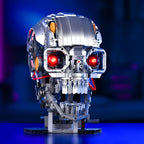Mechanical Halloween Skull Building Set for Adult,Skeleton Head Building Blocks Toys,Buildable Horror Display Model,Collectible Decor for Home or Office,Gift for Men Boys 8-14(1099pcs)