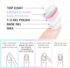 Ownest 4 Pcs Neon Chrome Nail Powder, Unicorn Chrome Nails Glitter Pigment, Aurora Iridescent Powder Pigment for Nails, Opal Pearl Mica Powders, Chameleon Pearl Manicure Pigment