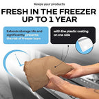 Brown Freezer Paper Roll 18" x 1800" (150 feet) with Cutter - USA-made Freezer Paper for Meat & Fish - Poly-Coated Food Wrapping Material for Freezing - Barrier Against Air & Moisture by IDL Packaging