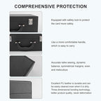 Card Storage Box for Trading Cards，3300+ Card Deck Case for Trading Cards,Leather Closure Commander Card Storage Box,Protectors Fit for YuGiOh, MTG and Sport Cards. (Black, 3300+)