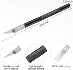 15 Pack Exacto Knife Set, Hobby Knife, Back to School Supplies Craft Knifes Kit for Art, Carving, DIY, Scrapbooking, Art, Cutting, Stencil(Black)