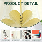 Yahenda Spiral Notebook Bulk A5 College Ruled Journals Notebooks Lined 8.3 x 5.5 Inch Note Books Writing Thick Paper Notebook for Christmas Office Business School Gifts Supplies(Trendy Colors, 6 Pcs)
