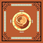 Mahjong Mat for Table 31.5"x31.5", MahJongg Mat Cloth Cover with Game Rules, Mahjong Tablecloth for Poker, Board Games Table Mat, Card Games, Tile Games, Dominoes (Roman Colosseum)