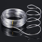 TecUnite Aluminum Craft Wire for Sculpting Armature Bendable Craft Wire for DIY Jewelry Making (2 Rolls,Silver,10 M x 2 mm)