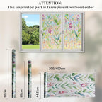 Donox Decorative Window Privacy Film, 3D Floral Stained Glass Window Film Static Cling Rainbow Privacy Sticker for Glass Door Heat Control Anti UV, No Adhesive (Gladiolus,17.5 x 78.7 inches)