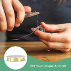 0.5 mm/24 Gauge Copper Wire for Jewelry Making, 20.3FT Copper Beading Craft Wire for Jewelry/Weaving/DIY Crafting/Planting, Color-Retaining [6.2M, Light Golden]
