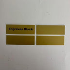 Blank Metal Plates for Laser Engraving - 4 Pack | Aluminum Sheets 0.020" Thick | CO2, Diode, Fiber Laser Compatible | Multiple Sizes & Colors (Gold (engraves black), 1.5x4 inch)