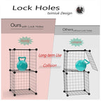 70Pcs Cube Wire Connector replacement for Cube Storage Modular Closet Organizer and Metal Grid Shelving or Pet Animal Playpen (Black)