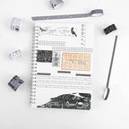 Dizdkizd Black and White Washi Tape Set, 20 Rolls Gothic Aesthetic Japanese Washi Tape Wide Scrapbooking Supplies Decorative Tape for Journaling, Planner, DIY Crafts