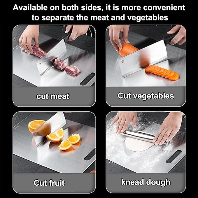 Titanium Cutting Boards for Kitchen,Katuchef Titanium Cutting Board,Non toxic Doubld-Side Available Chopping Boards, Easy to Clean and Store(1PC-M:13.38 * 9.05)