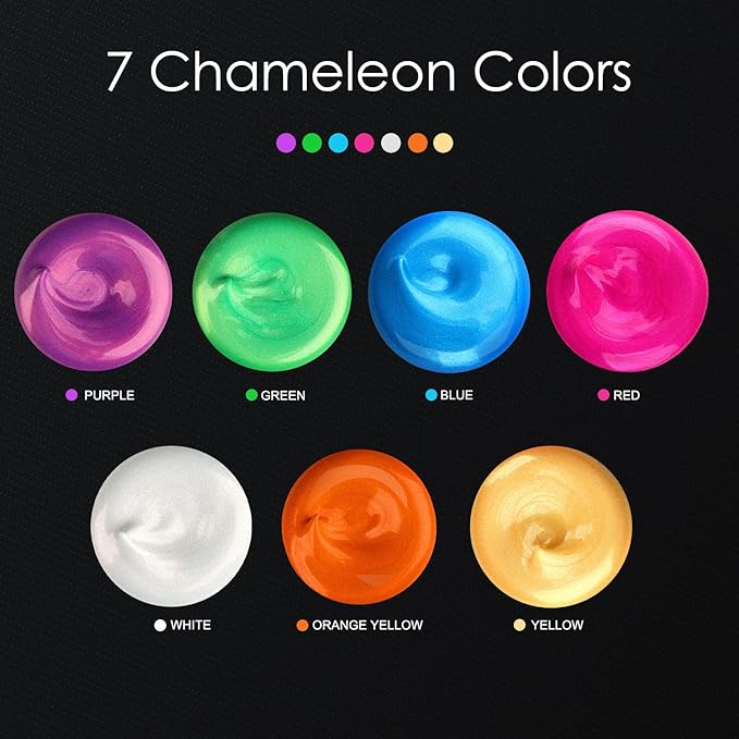GOTIDEAL Iridescent Acrylic Paint Chameleon White Tubes(120ml, 4.1 oz) Non Toxic Non Fading,Rich Pigments for Painters, Adults & Kids, Ideal for Canvas Wood Clay Fabric Ceramic Craft Supplies