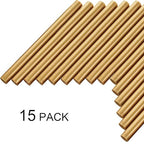 Nuanchu 15 Pcs Glue Gun Sealing Wax Sticks Retro Vintage Wax Sticks for Seal Stamp and Letter for Wedding Invitations Card Envelope Christmas Holiday Gift Ideas(Bronze)