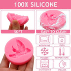 Hummingbird Silicone Fondant Mold, Bird Cake Decorating Mold, Pink, Set of 2