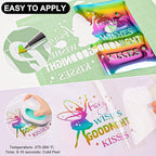 VINYL FROG Metallic Foil HTV Vinyl Roll 12" x12ft Rainbow Chrome Heat Transfer Vinyl Iron on Vinyl Easy to Cut & Weed DIY Heat Press Design for T-Shirts