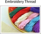 Joyhoor Cross Stitch Kits for Beginners Stamped Cross-Stitch Supplies Needlework preprint Embroidery Kits for Adults DIY Needlepoint Kits Embroidery Patterns 11CT-Rainbow Castle 18x18 inchs