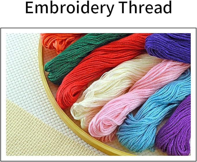 Joyhoor Cross Stitch Kits for Beginners Stamped Cross-Stitch Supplies Needlework preprint Embroidery Kits for Adults DIY Needlepoint Kits Embroidery Patterns 11CT-Colorful succulent plants 18x18 inchs