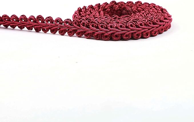 BEL AVENIR Braid Trim 1/2 inch 13.6 Yards French Gimp Basic Sewing Polyester DIY Crafts Costume Home Decorative (Red)