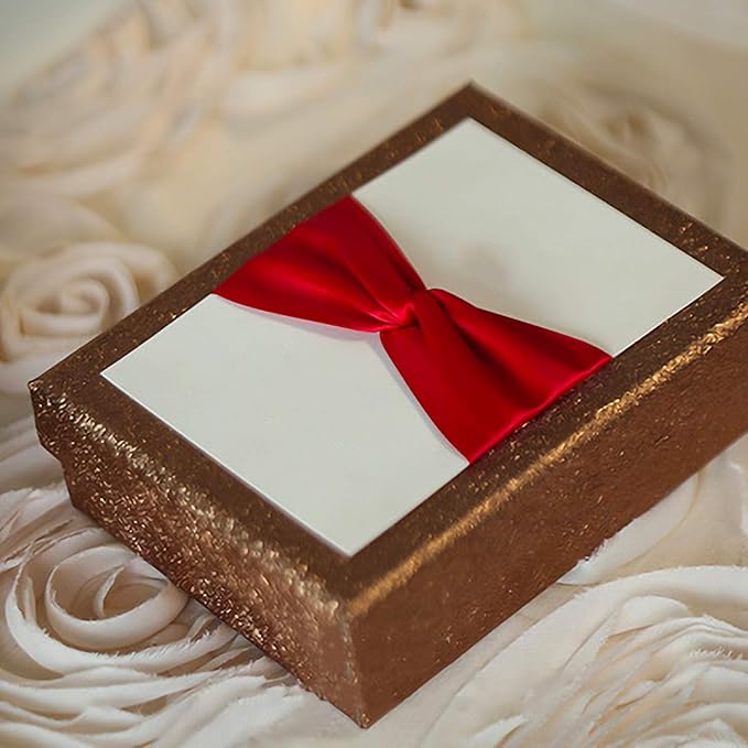 Humphrey's Craft 1-1/2 Inch Red Satin Ribbon Double Faced 25 Yards, Thick Silk Ribbon for Crafts Gift Wrapping DIY Bows Bouquet Decoration Sewing Christmas Tree Wedding and Invitation Card.