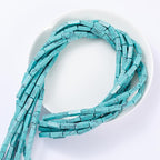 Natural Blue Turquoise Rectangle Tube Beads 4x13mm 38cm/str Loose Semi Gemstone Stone Beads for Making Bracelets Necklace Earrings