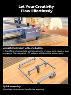 Creality 72W Output Power Laser Engraver, Falcon Pro 10W with Air Assist Laser Engraving Machine, CNC Machine Laser Engraver for Wood and Metal, Paper, Acrylic, Leather