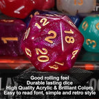 QMay DND Dice Set 10x7 (70 Pieces) Polyhedral Dice for Dungeons and Dragons D&D RPG MTG Role Playing Games with 1 Drawstring Bag