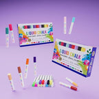 Chalk Markers for Blackboard 24 Colors Wet-Dry Erasable Liquid Chalk Marker, Dust Free Chalk Pen with 6mm Reversible Bullet & Chisel Tip for Car, Window, Glas, Whiteboard, Chalkboard, Mirror, Calendar