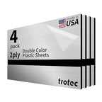 Trotec | Metallic Looking Acrylic Sheet | 12"x24"x1/8", 4 Pcs | Brushed Silver/Black | Metallic Finish - Scratch Resistant for Laser Engraving & Cutting,Printing,Glowforge,Name Plate | USA Made
