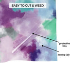 RENLITONG Tie Dye HTV Rainbow Heat Transfer Vinyl 10Inch by 10ft Roll Iron on DIY for T-Shirt Rolls Easy to Cut & Weed for Heat Vinyl Glossy