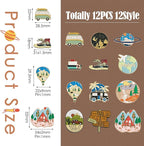 Mixed Enamel Pins for Backpacks, Beadthoven Cute Enamel Brooch Pins Set, Funny Backpack Pins, Aesthetic Lapel Badge Pins Bulk for DIY Clothes Accessories Holiday Gifts